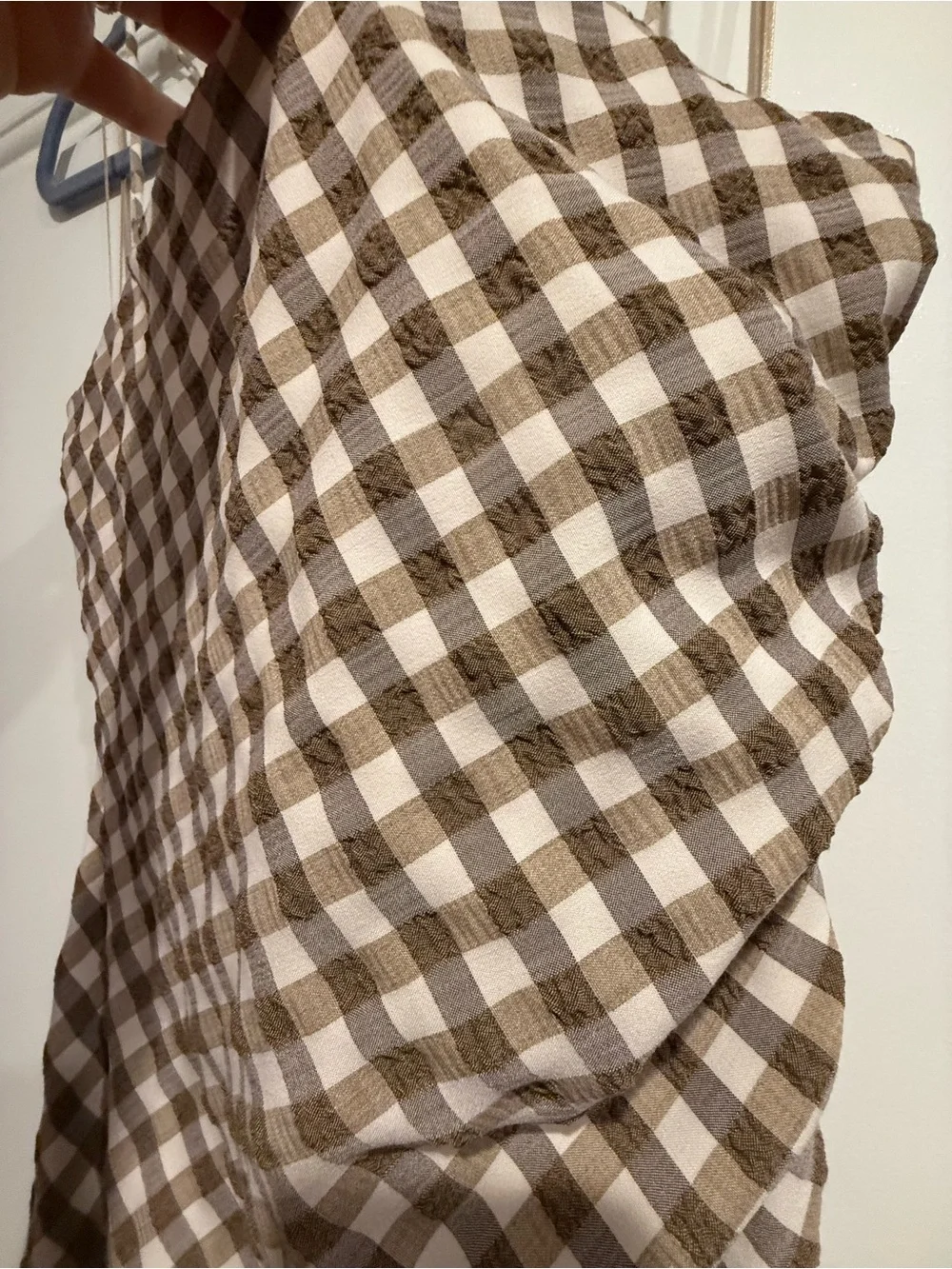 Zara Brown Gingham Dress Medium - Picture 5 of 7